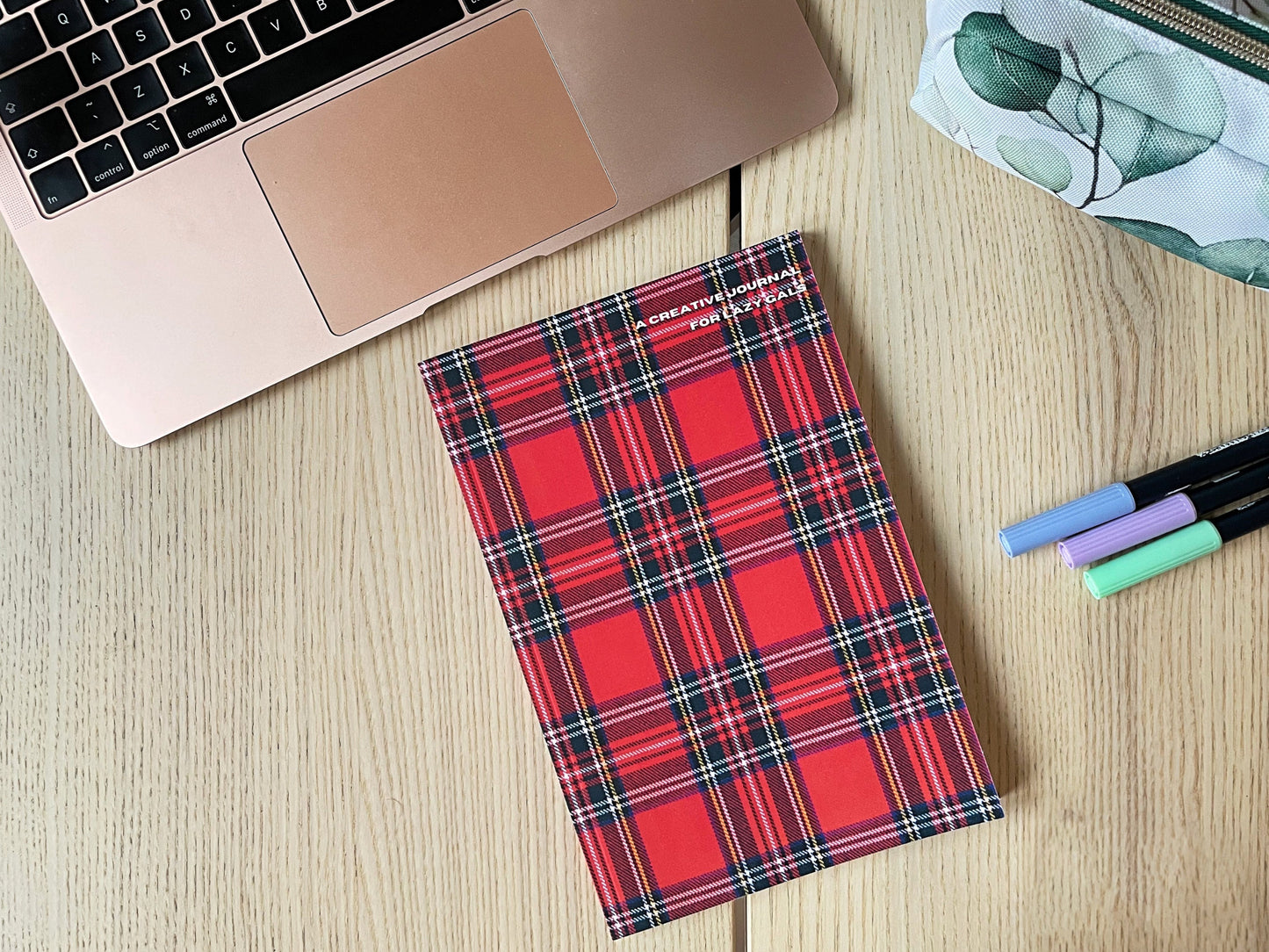 SALE the paperback creative journal - tartan