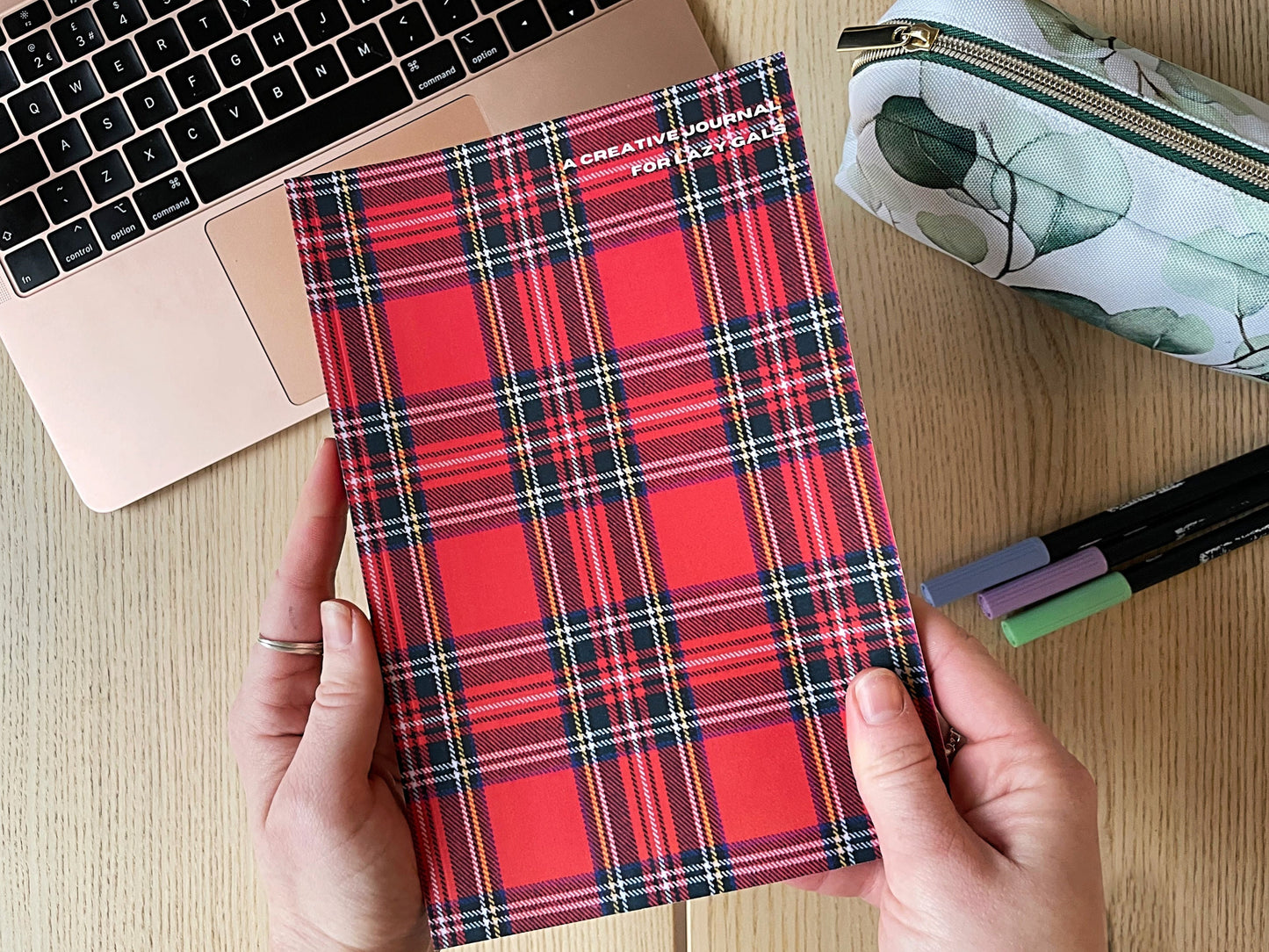 SALE the paperback creative journal - tartan