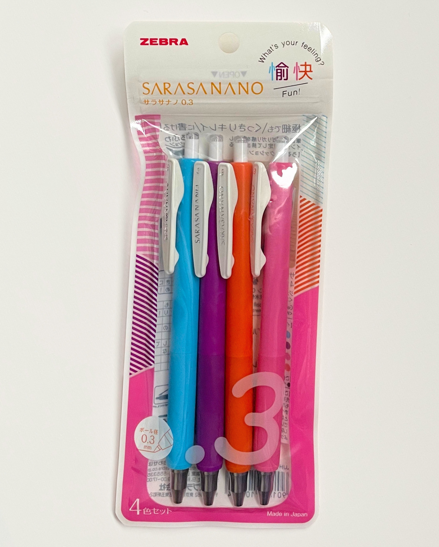 zebra sarasa nano pens - vibrant