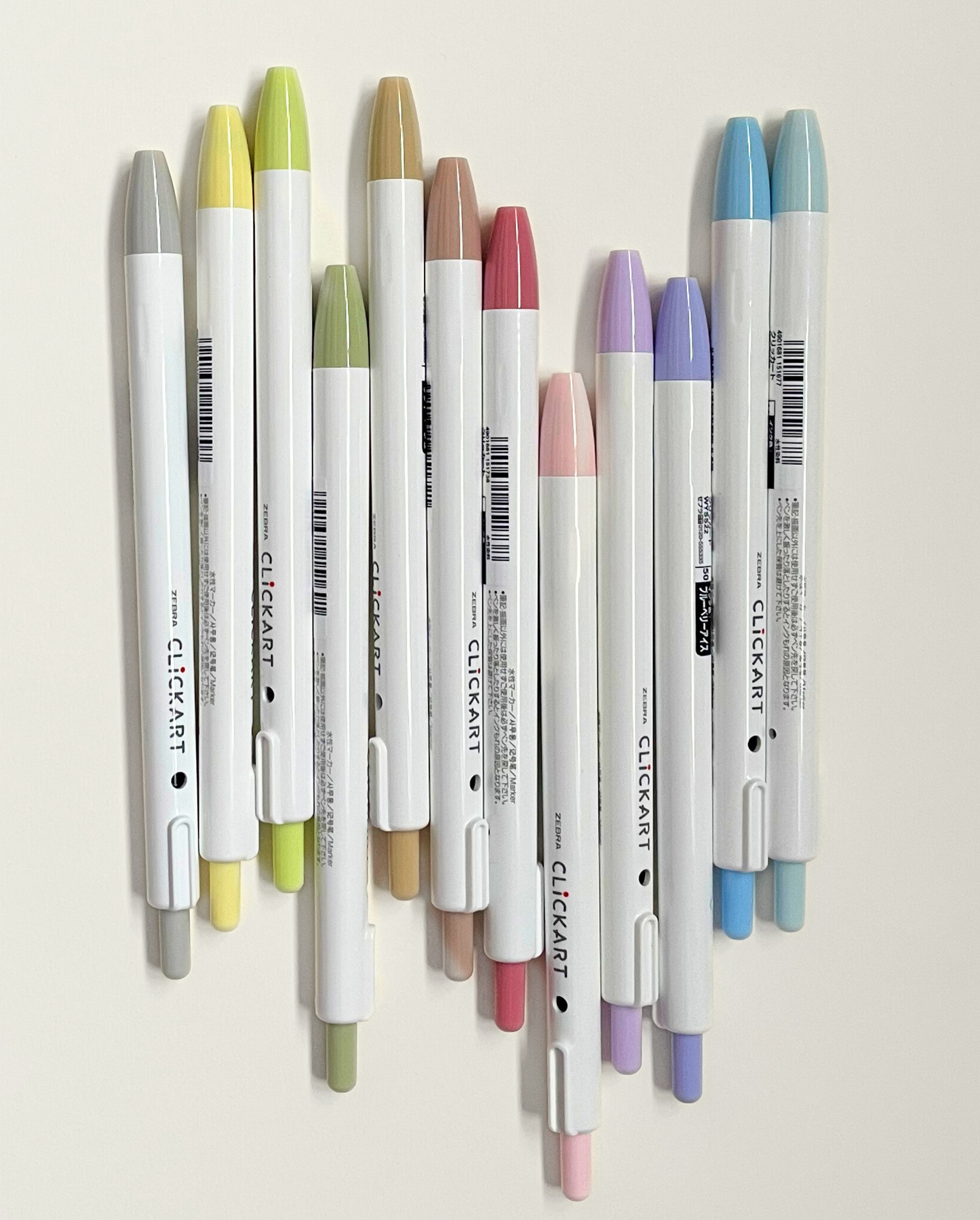 zebra clickart pens - pastels