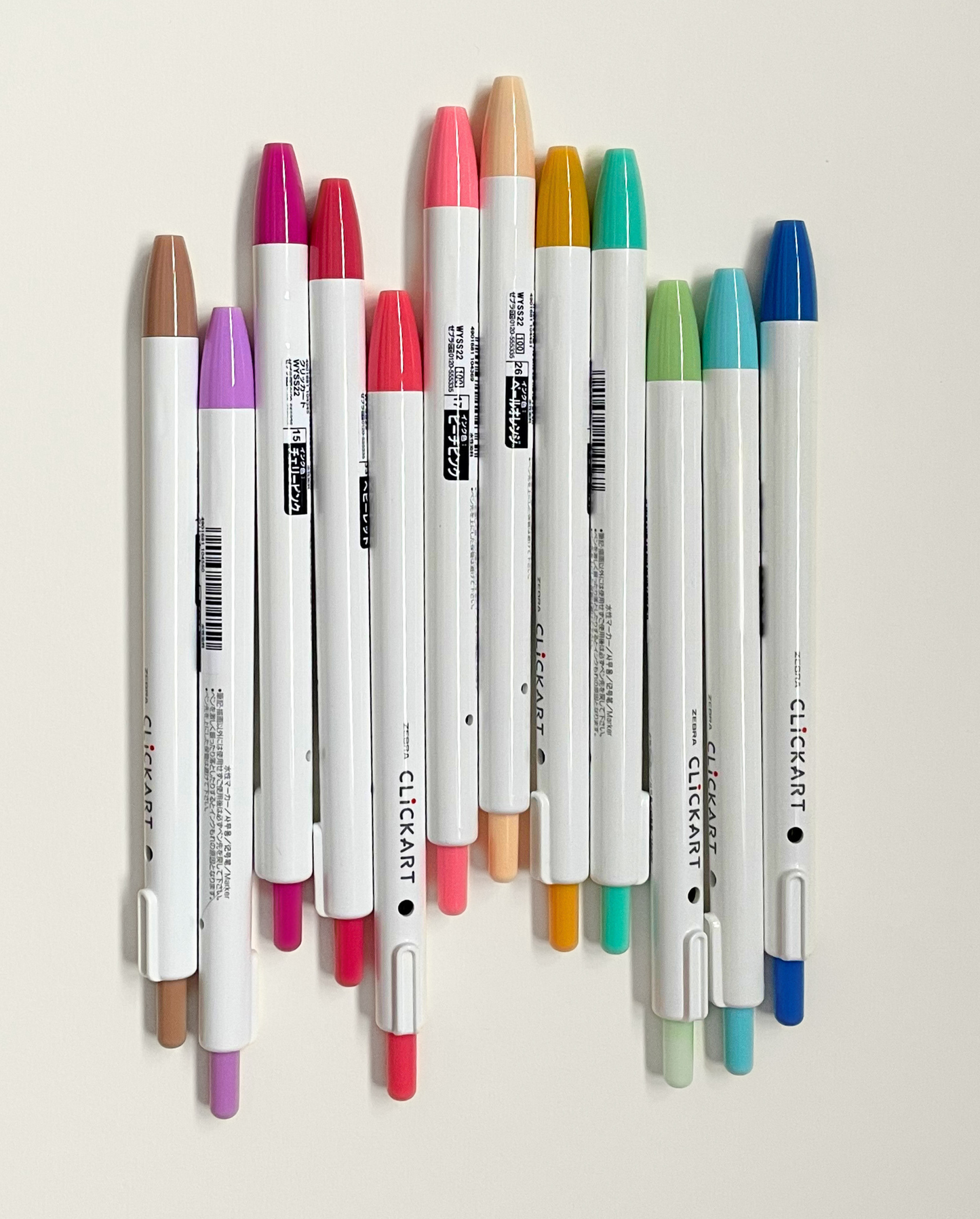 zebra clickart pens - bright