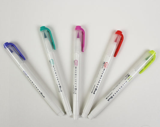 zebra mildliner brush • five pack • brights
